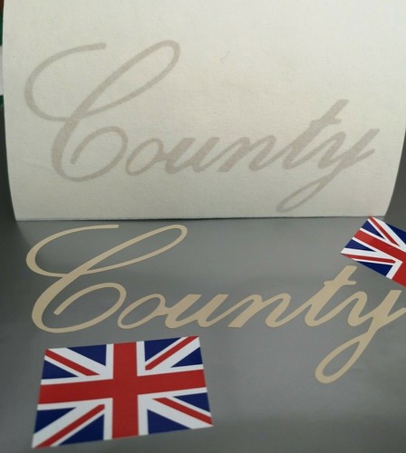 Set of 3 County Script Stickers beige Land Rover defender Series 3 90 110 - 第 1/1 張圖片