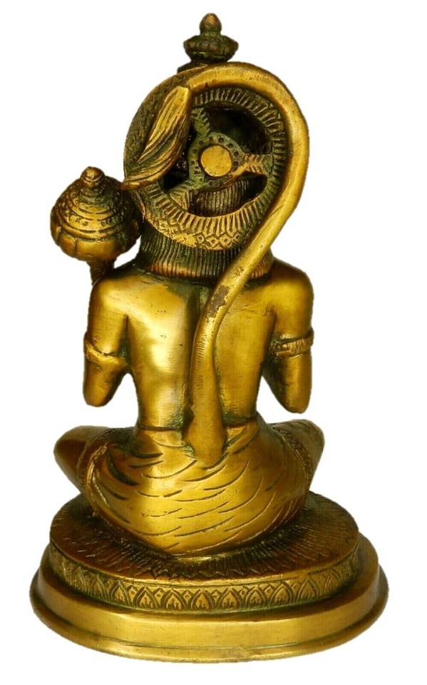 Blessing Hanuman Statue Handcrafted Brass Figure Home office Prayer