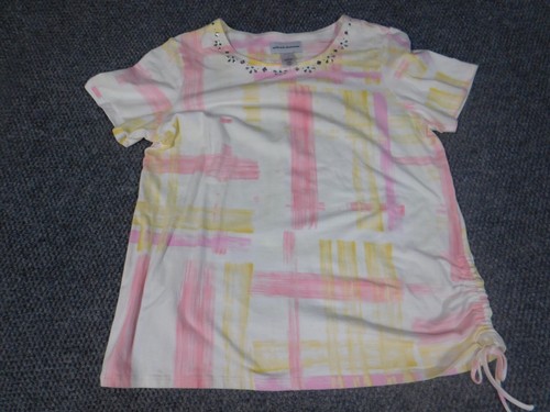 ALfred Dunner top Small pink stretch classic tee top roundneck - Picture 2 of 10