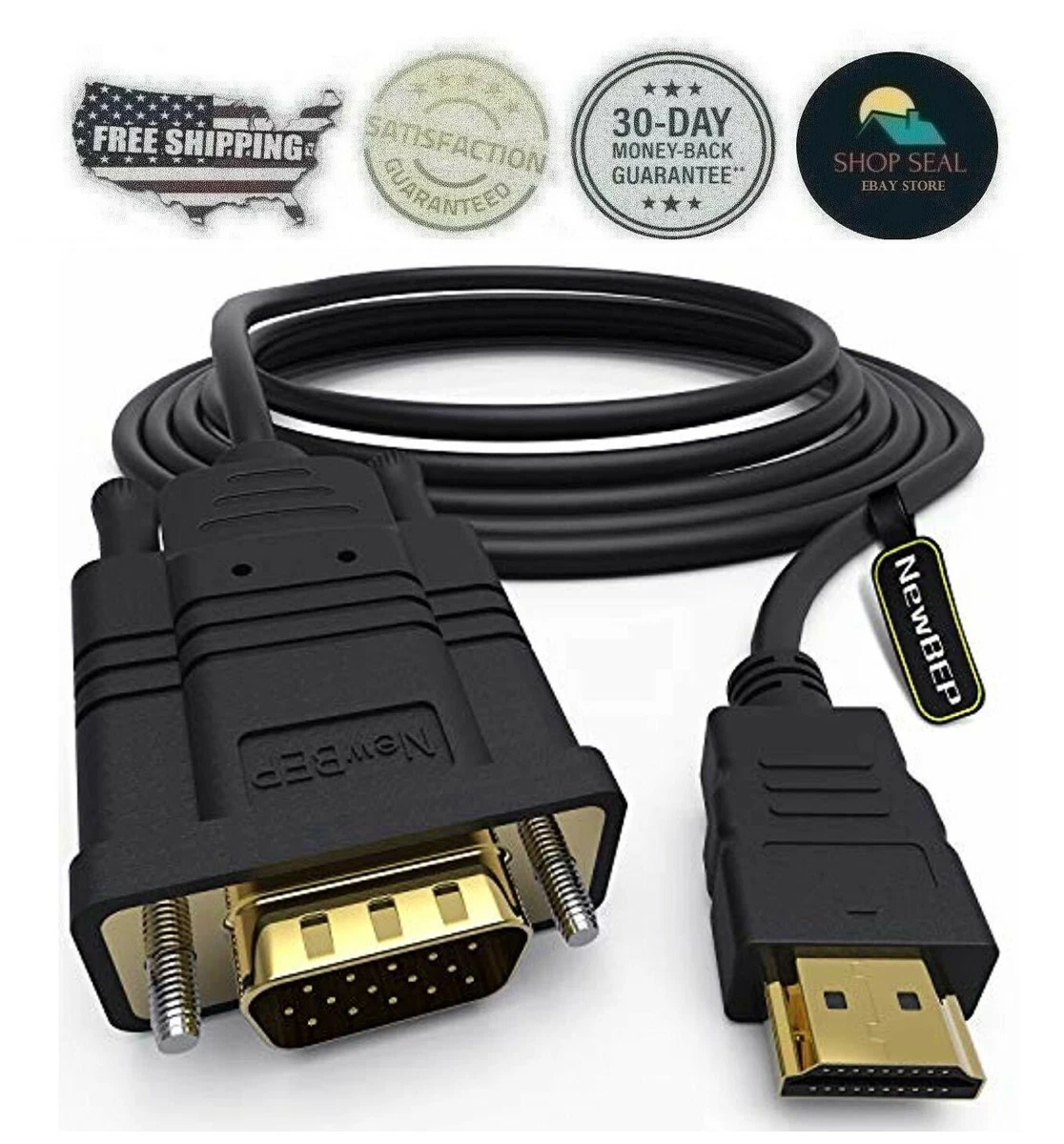 Conector De Laptop A TV Monitor Proyector Cable De HDMI A VGA