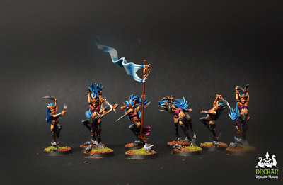 Witch Aelves daughters khaine 10men unit ** COMMISSION ** painting 