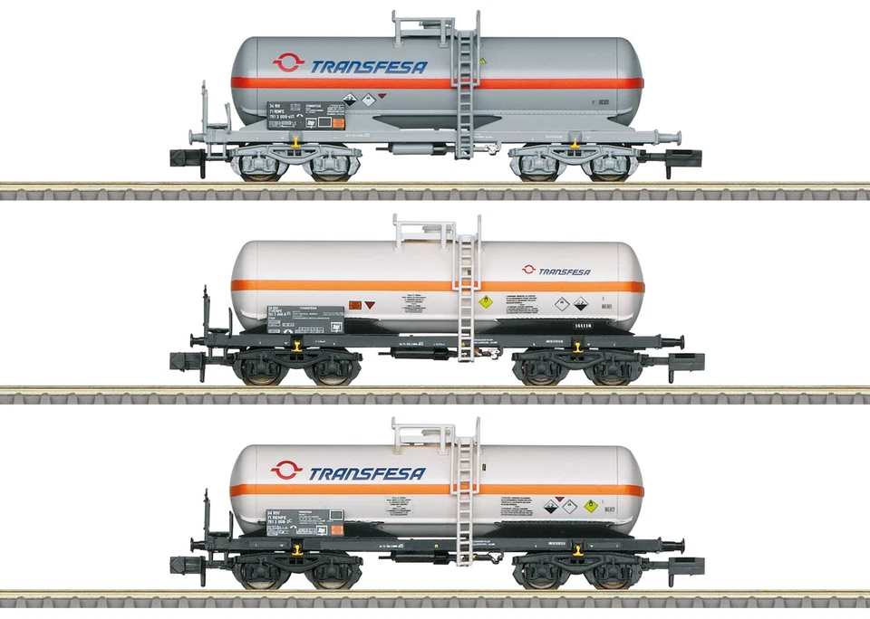 Minitrix Spur N 18267 Kesselwagen-Set der Transfesa / Gleichstrom