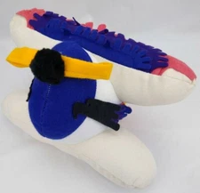 Pudgy Planes Airplane Biplane Plush Toy Top Flight Products 13” With Tag Vintage