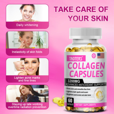 Collagen Capsules 3200 Mg Advanced Antioxidant Support 30 To 120 Caps