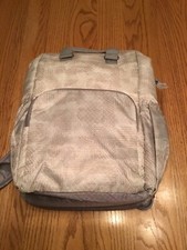 Women s Thirty One Gray White Back Pack Set of 4 Pieces Preowned