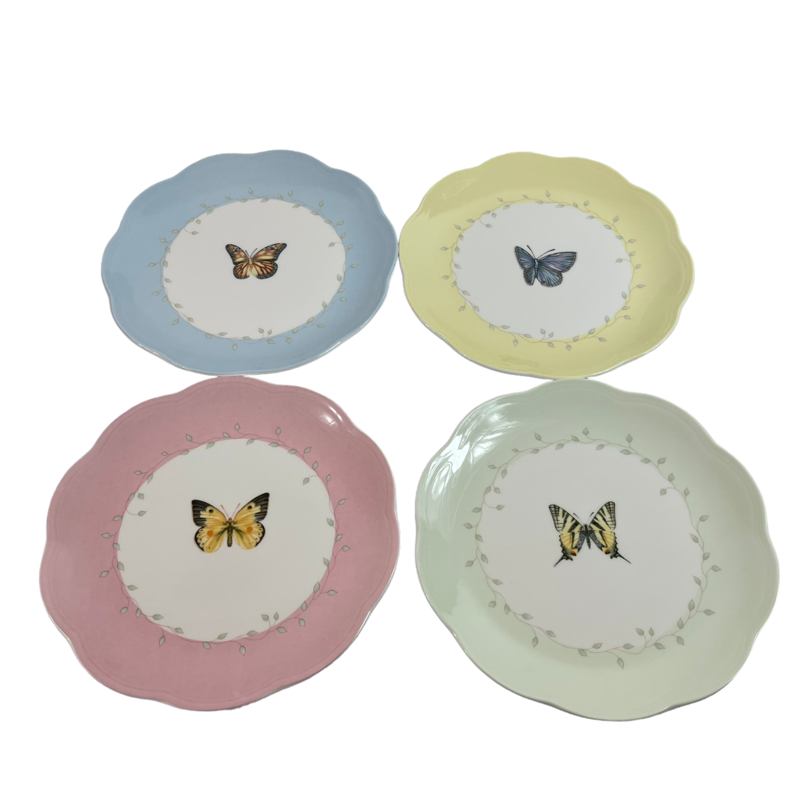 Lenox Butterfly Meadow Dessert Plates Set of 4 Colorful Butterflies eBay