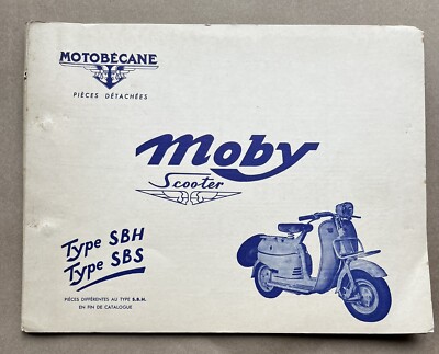 Catalogue De Pièces Détachées Motobecane Pour Modèles Moby SB Ou SV - Ancien, En Français