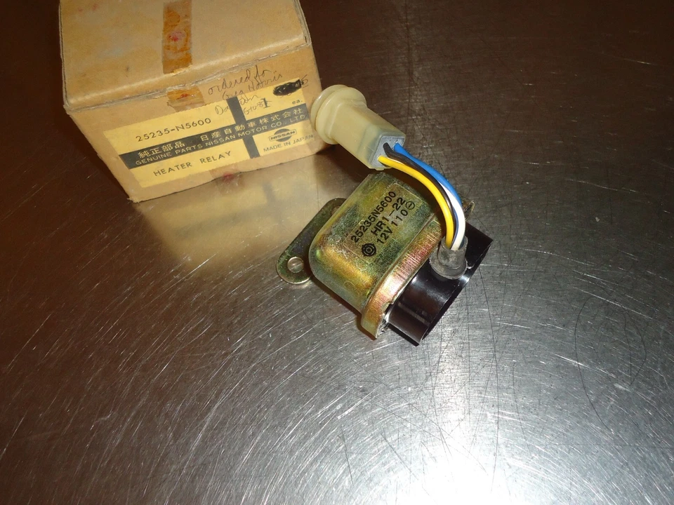 Nuevo relé obturador calentador genuino Nissan 25235-N5600 se adapta a Datsun 610 620 710 NOS Foto 2 de 4