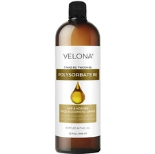 Polysorbate 80 by Velona - 32 Fl Oz Solubilizer, Food Cosmetic Grade Cooking