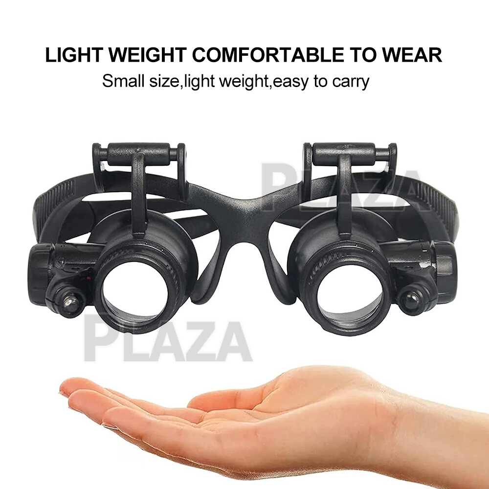 Magnifying Glass Loupe Headband Headset Head Light Jeweler Magnifier 2