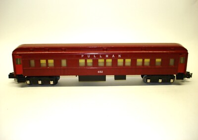 652 American Flyer Red Heavyweight Pullman Coach Passenger Car [Lot CR9-P79]