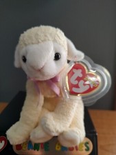 Fleecie Ty Retired Beanie Baby White Face Lamb