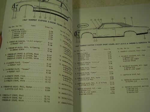 1967 PONTIAC GTO LEMANS TEMPEST MOULDING AN CLIP MANUAL FREE POSTAGE - Picture 4 of 4