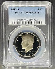 1982-S Proof Kennedy Half Dollar PCGS PR-69 DCAM, Buy 3 Items, Get $5 Off!!