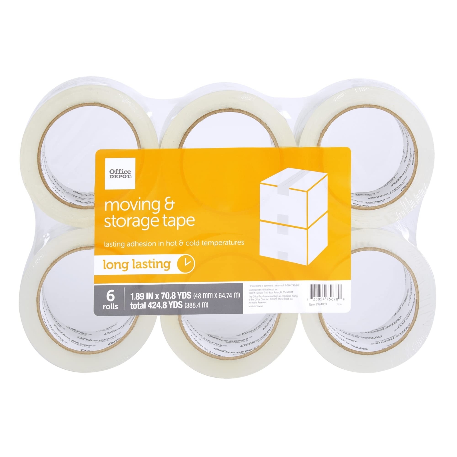 Office Depot® Brand Moving & Storage Packing Tape , 1.89" x 70.8 Yd