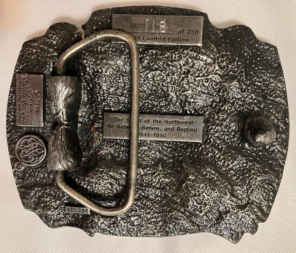 Timber Carnival Albany Oregon Belt Buckle World Champions 1990