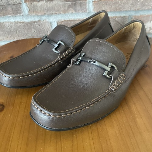 Vionic Loafer Men's Size 7 Brown Dress Shoes Mason Silver Buckle Comfort Preppy
