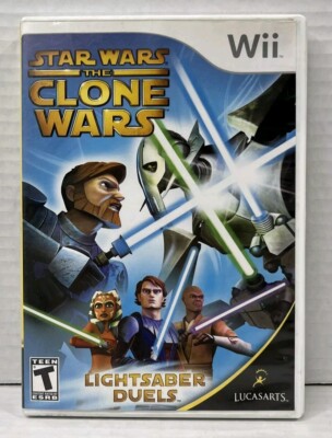 Star Wars The Clone Wars - Lightsaber Duels (Nintendo Wii, 2008) w/ Manual
