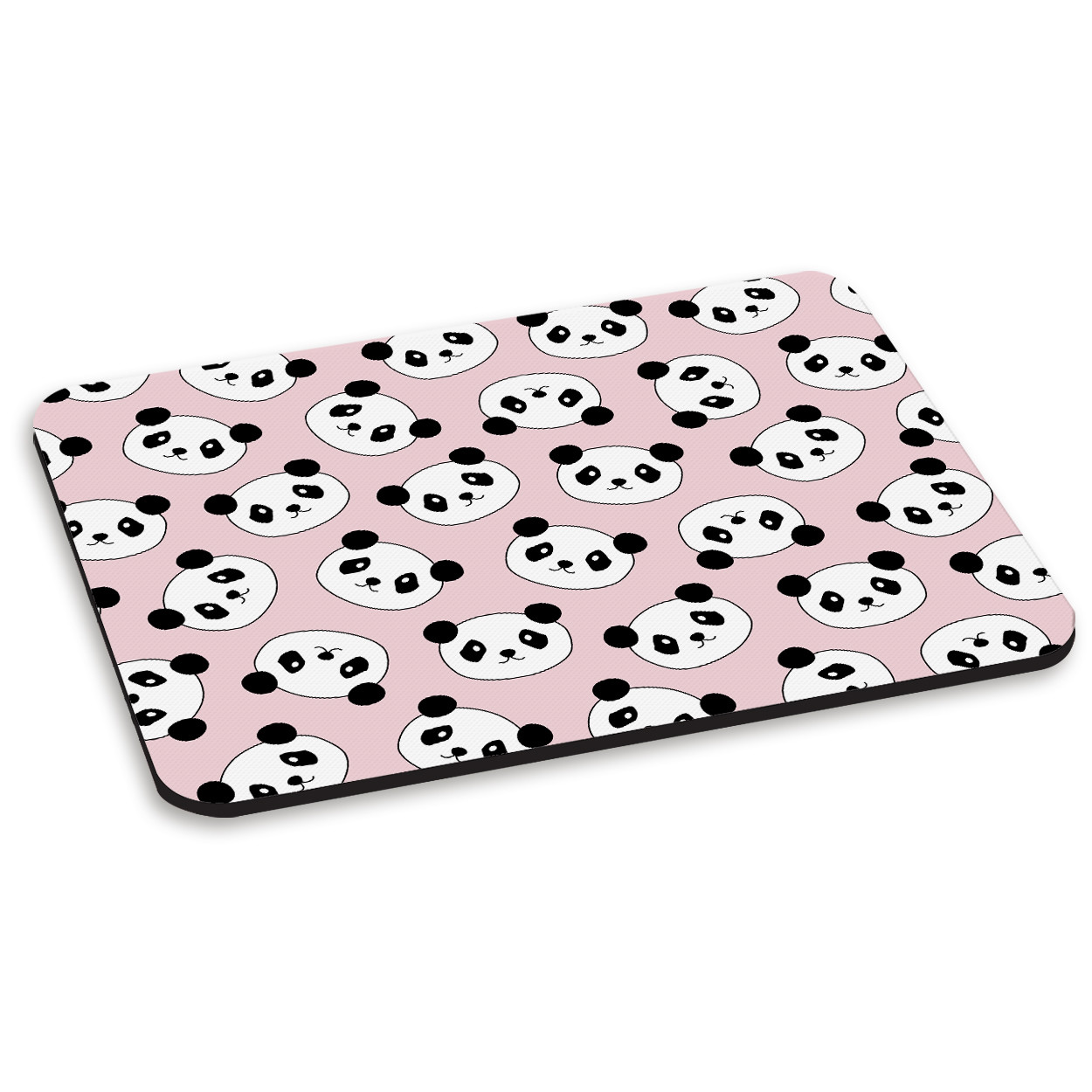 PANDA FACES PC COMPUTER MOUSE MAT PAD - Animal Pattern Bear Cub Pink