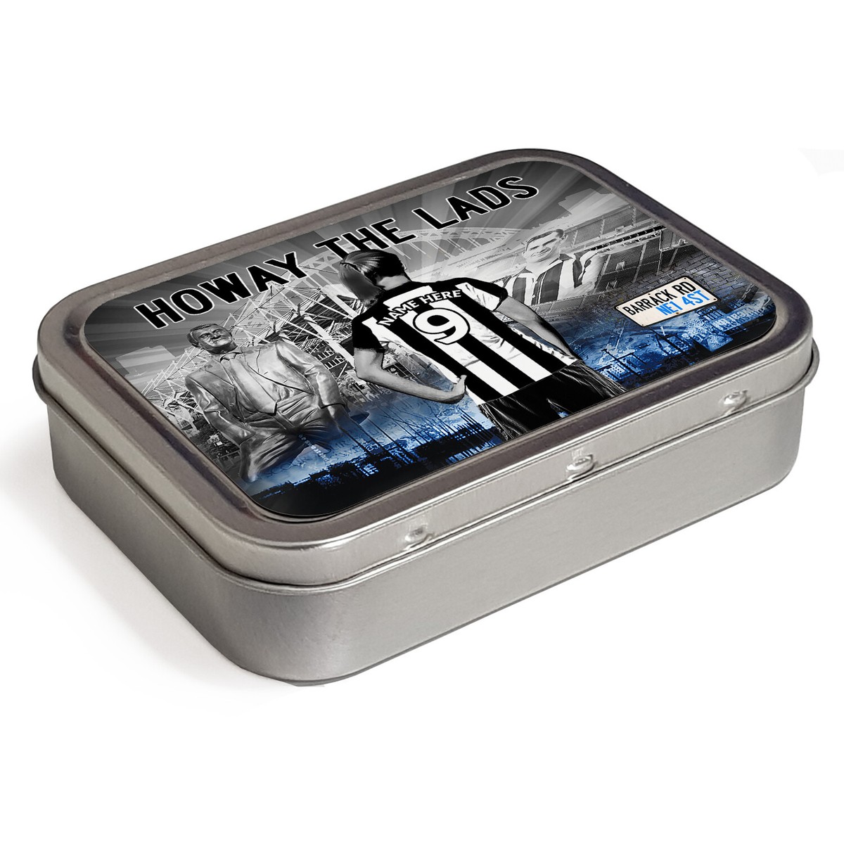 Personalised Newcastle Tobacco Tin Womens Football 2oz Baccy Birthday Gift  WF90