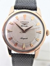 Orologio uomo AUTOMATICO 18k Rose & S/Steel LONGINES CONQUEST anni 60 cal 291 RICONDIZIONATO