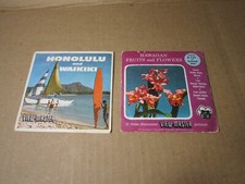 View Master A123  A121 Sets Honolulu and Waikiki  Hawaiian Fruits Flowers