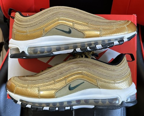 Nike Air Max 97 x CR7 ""Cristiano Ronaldo oro metálico"" AQ0655-700 talla 10,5 - Imagen 5 de 8