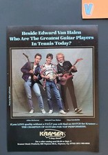 Eddie Van Halen Kramer Guitars Promo Print Advertisement 1984