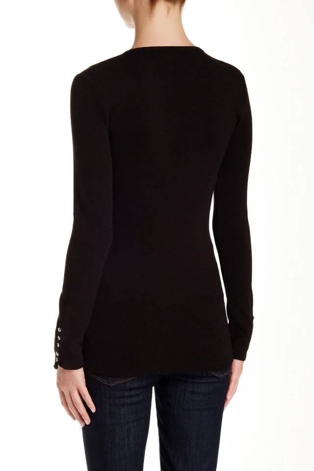 Pullover negro manga larga Charlotte Tarantola 132643 para mujer talla pequeña PS Foto 2 de 2