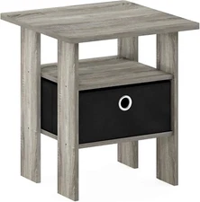 Andrey End Table / Side Table / Night Stand / Bedside Table with Bin Drawer,...