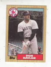 1987 TOPPS BASEBALL CARD #230 DON BAYLOR BOSTON RED SOX - NM/MT