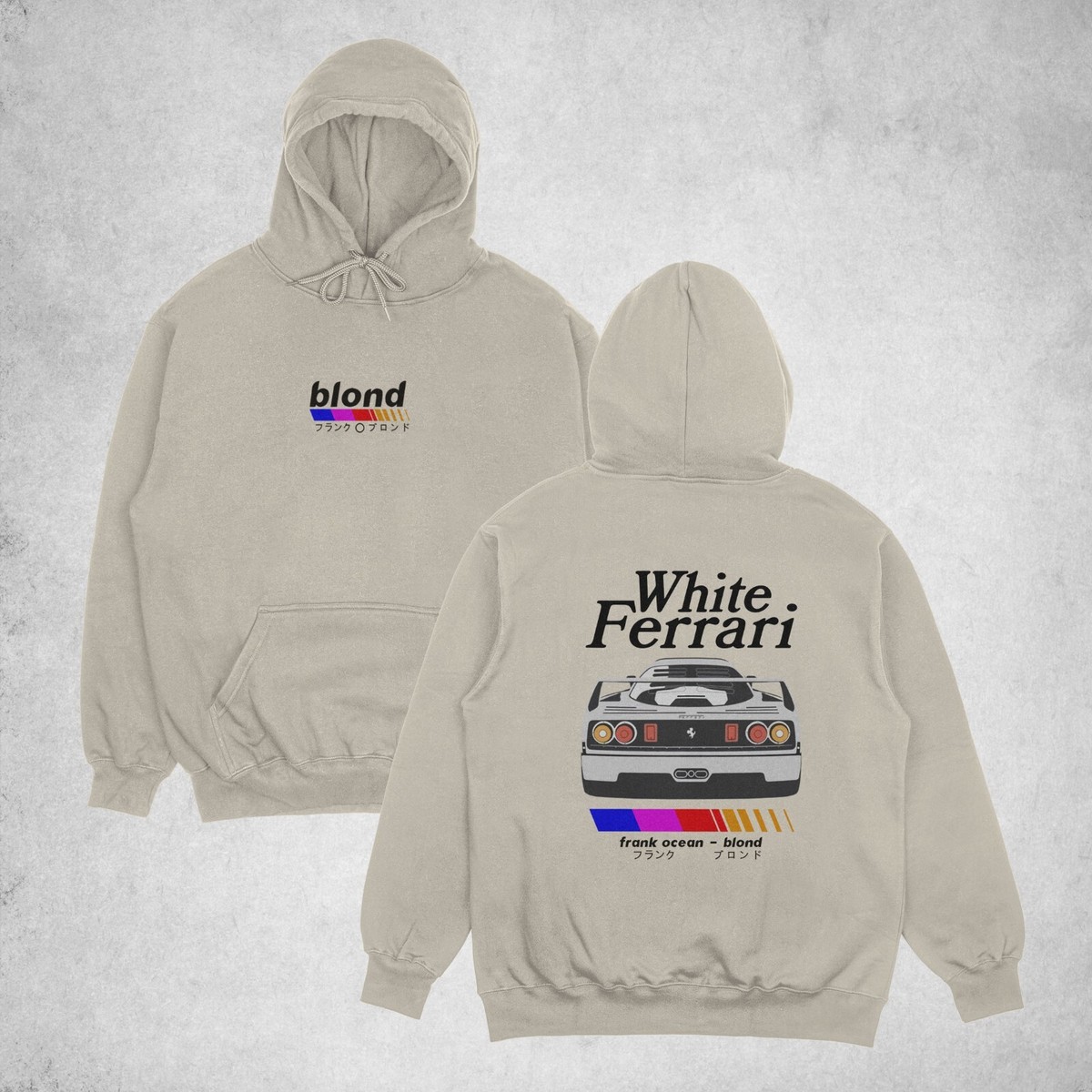 Frank Ocean Blond White Ferrari Hoodie, Inspired Blond Album Hoodie