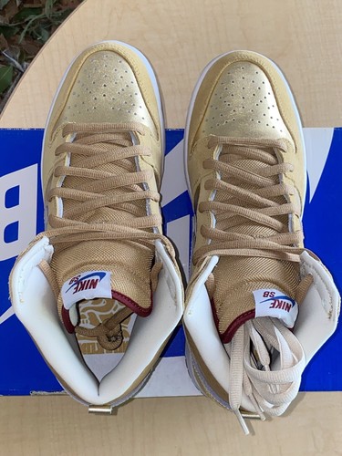 2010 Nike Dunk High Premium SB Koston Thai Temple Metallic Gold 313171 702 US 11 - Picture 14 of 24