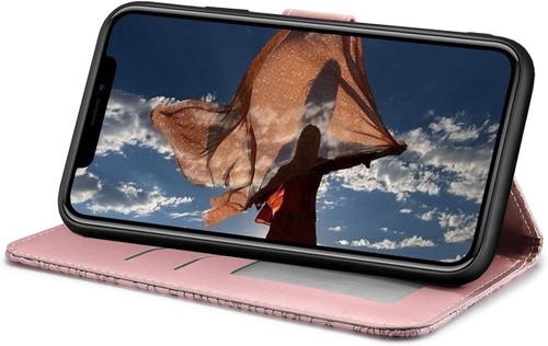 Case for iPhone X-XS Wallet Phone Covet Magnetic protective shockproof TPU, Pink - Picture 5 of 5