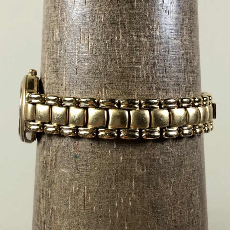 Reloj Regency Mujer 7006 Moda Sunburst Oro Acero Inoxidable Cuarzo 23mm 7" Foto 2 de 4