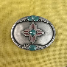 Vintage 1995 Siskiyou American Indian Belt Buckle Made In USA
