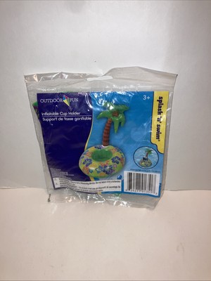 Splash-N-Swim Inflatable Drink Holder - Palm Tree - Drink Float - NEW