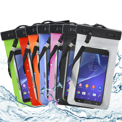 Universal große wasserdichte Unterwasser Handyhülle Dry Bag Schutzhülle Strandtasche 