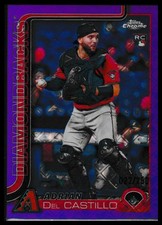 2025 Topps Chrome #240 Adrian Del Castillo Purple Ray Wave Refractor /250
