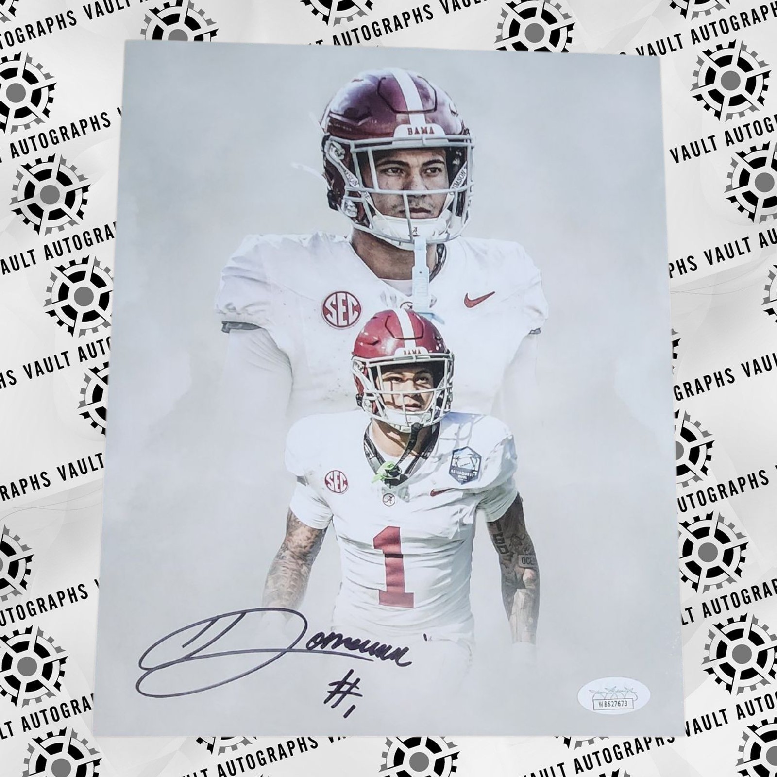 Domani Jackson Autographed Signed Alabama Crimson Tide 8x10 Photo Football JSA COA Roll Tide 