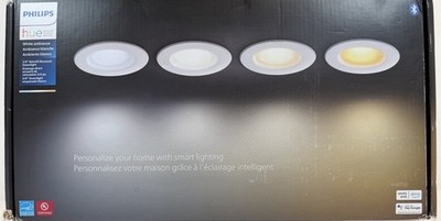 Philips Hue White Ambiance LED Smart 5/6'' Recessed Downlight - 4 Pack -FREE S/H