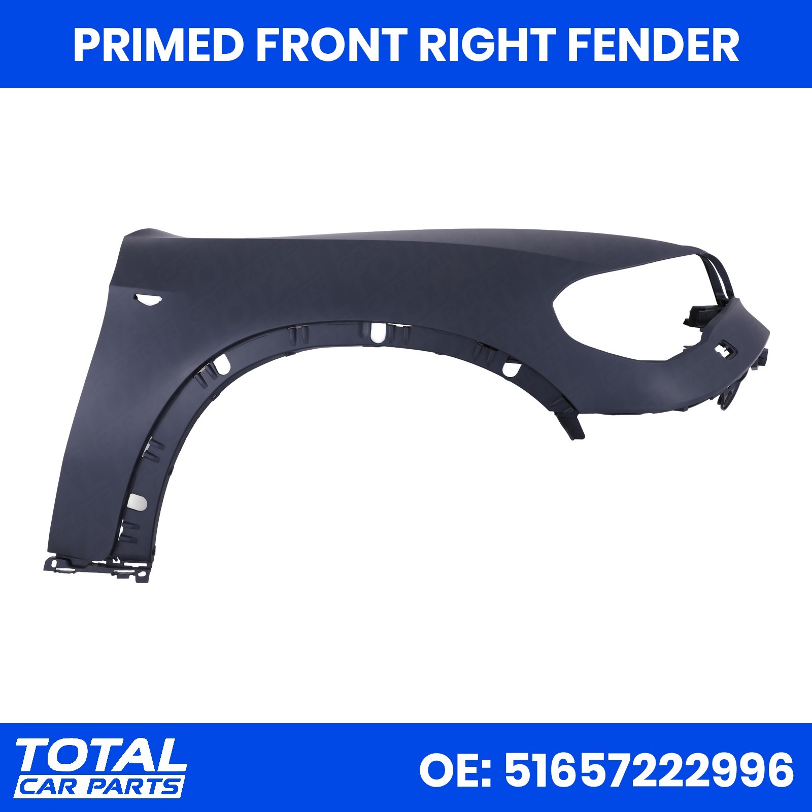 PRIMED OFFSIDE FRONT WHEEL ARCH FENDER WITH WASHER FOR BMW X5 E70 LCI 10-13