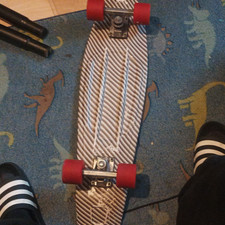 Pennyboard Miniboard Komplettboard grau/rot m...