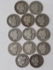 Lot of 13 Barber  Silver Dimes-- Mixed Dates & Conditions-- **90% SILVER**