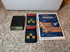 INTELLIVISION Space Spartans game cartridge !  W/ instructions & 2 overlays !