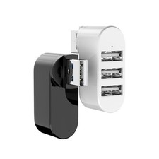 180 Degree Rotatable 3 Port USB2.0 Fast Speed Data Transfer Splitter Box Adapter