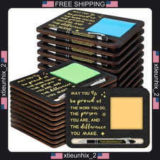 Employee Appreciation Gift Set with Wooden Sticky Notes and Ballpoint Pen