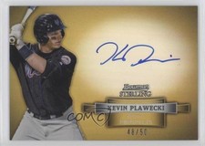 2012 Bowman Sterling Prospect Gold Refractor 48/50 Kevin Plawecki Auto 0t3
