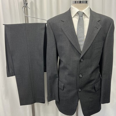 Copperstone Herren grau Wollmischung 2-Teiler Anzug - Regular Fit - C42 / W36 L32