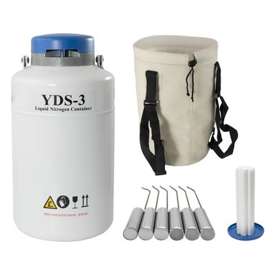 HFS(R) 3L Liquid Nitrogen Tank Aluminum Alloy Cryogenic Container LN2 Dewa